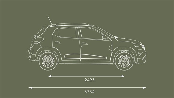 the size of the dacia spring in the side