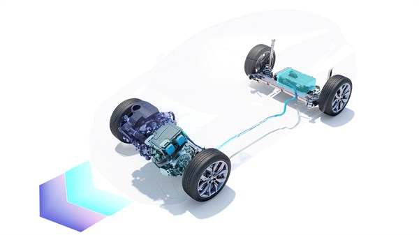 car wheels and hybrid engine