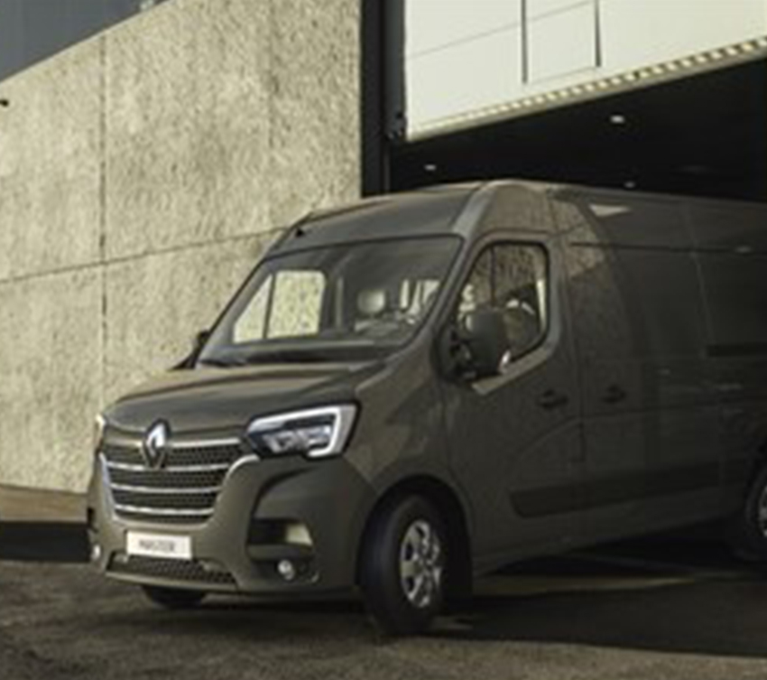 front and side view of a renault new master