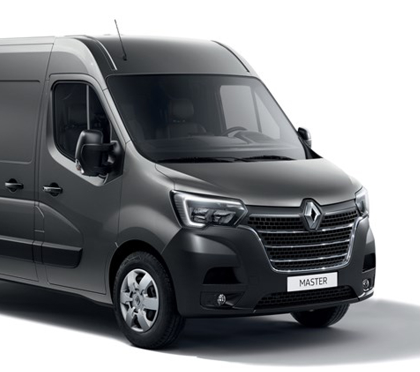 front and side view of a renault new master