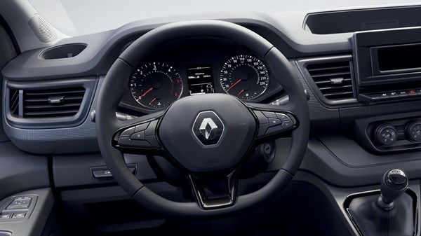 the steering wheel of the renault new trafic